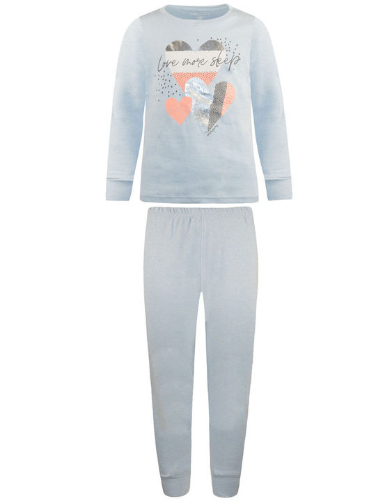 Energiers Set Top & Bottom Kids Winter Cotton Pyjamas Blue