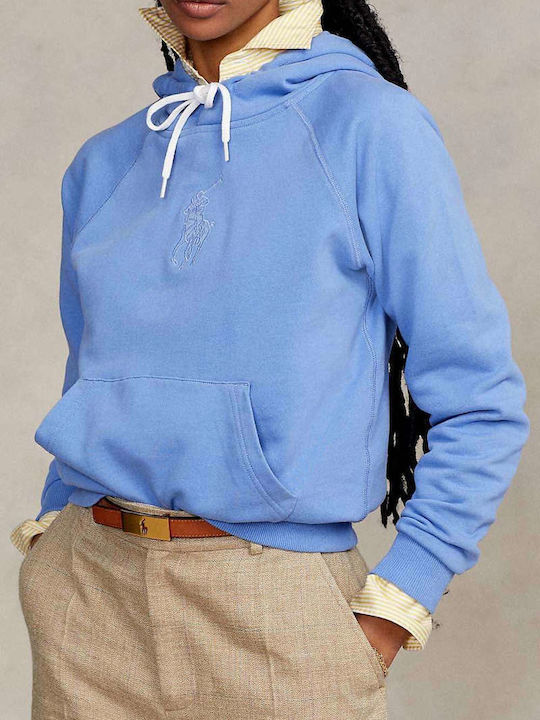 Ralph Lauren Γυναικείο Φούτερ με Κουκούλα Γαλάζιο