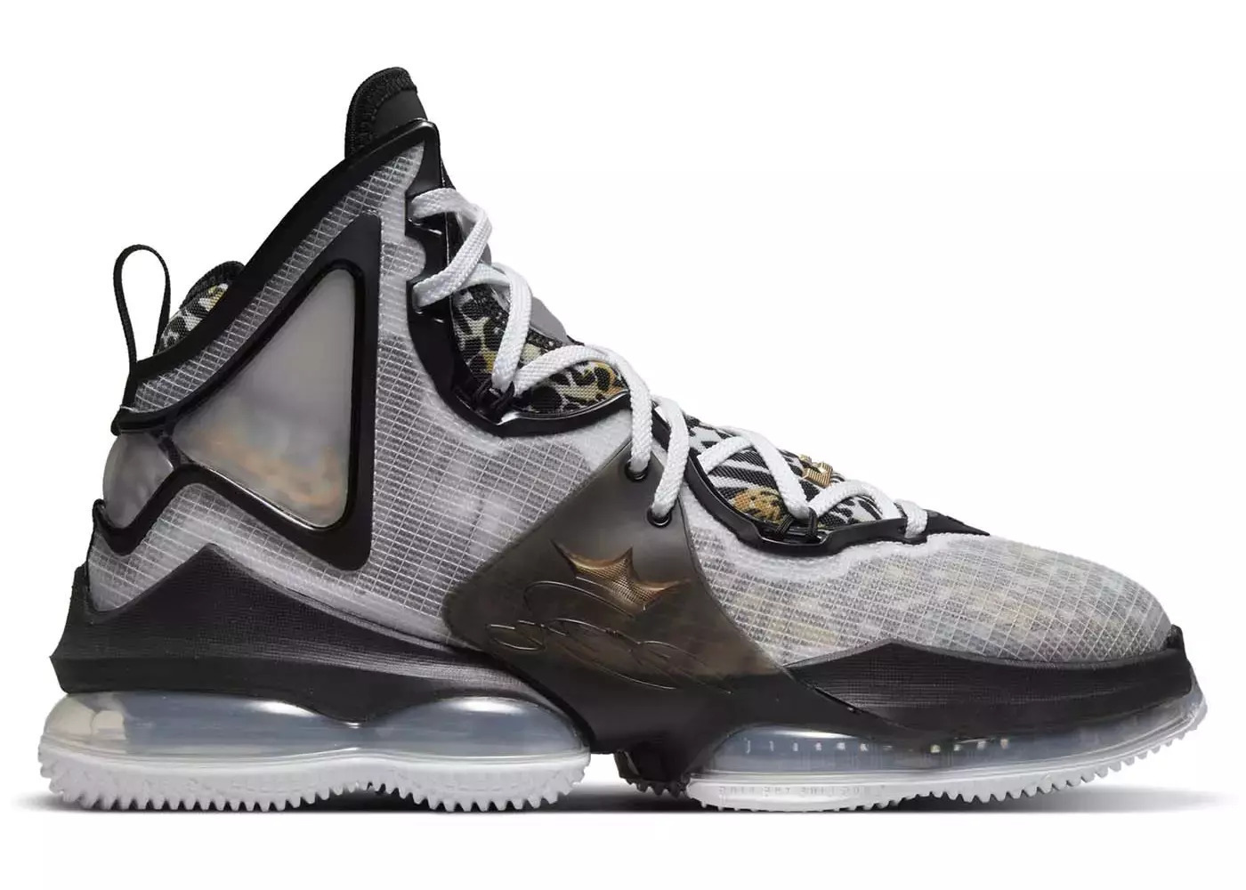 Nike LeBron 19 CZ0203-100 inalti Pantofi de baschet Alb / Negru