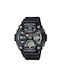 Casio Analog/Digital Watch Battery with Black Rubber Strap
