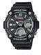Casio Analog/Digital Men's Watch Battery with Black Rubber Strap