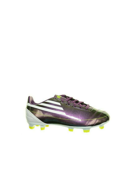 Adidas Kids Molded Soccer Shoes without Laces Purple