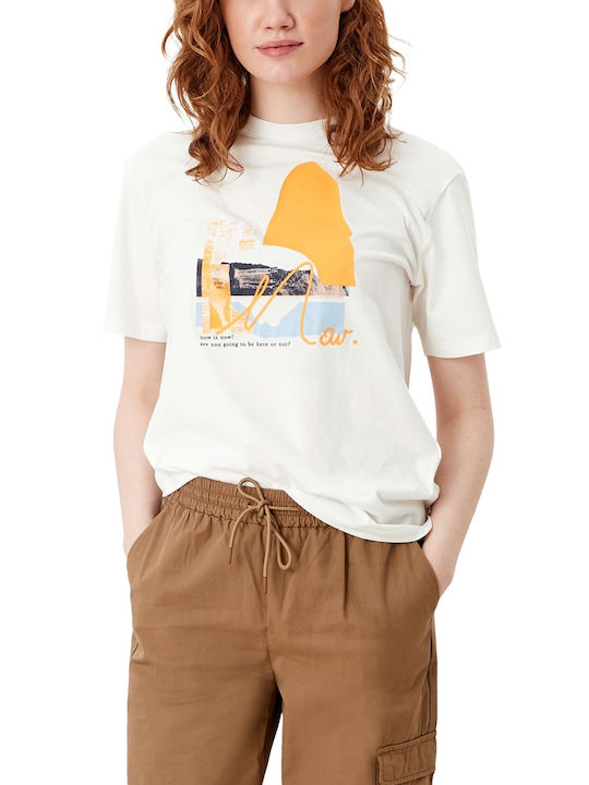 S.Oliver Damen T-Shirt Loose Fit – Lässiges Basic Mit überschnittenen Schultern