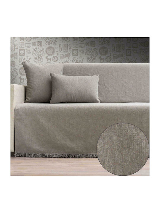 Cotone Sofi Ριχτάρι Πολυθρόνας Chenille 170x180εκ. Γκρι / Πετρόλ