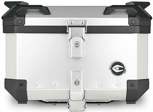 Coocase Mini Q Μπαγκαζιέρα Μοτοσυκλέτας Αλουμινίου 32lt Ασημί