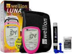 Wellion Luna Trio Blood Glucose Monitor Cholesterol & Uric Acid Pink