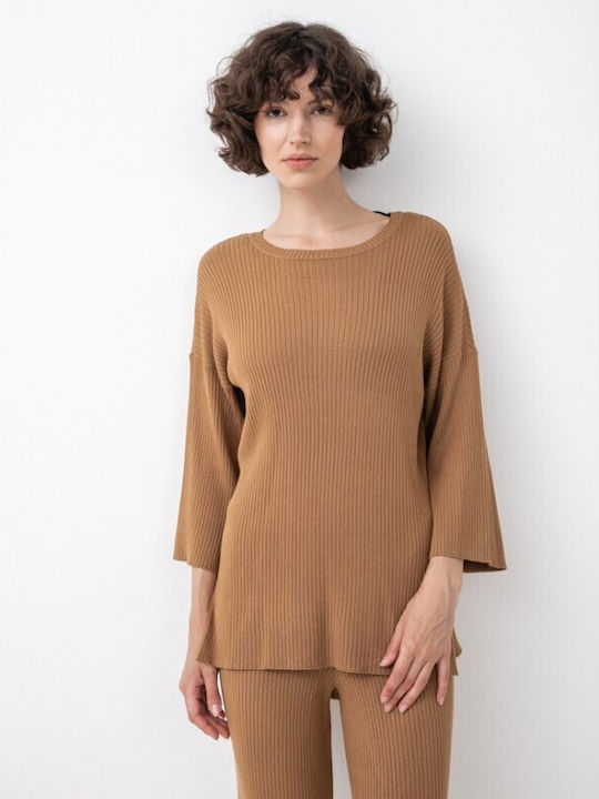 Only Women's Long Sleeve Sweater Tobacco Brown