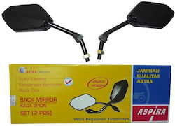 Aspira Motorcycle Mirrors 2pcs Black
