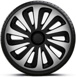 4Racing Τάσια Caliber Carbon 14" 4τμχ Ασημί 140427