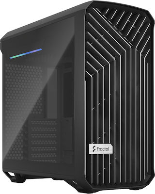 Fractal Design Torrent Compact Black TG Dark Tint Gaming Midi Tower Κουτί Υπολογιστή με Πλαϊνό Παράθυρο Μαύρο