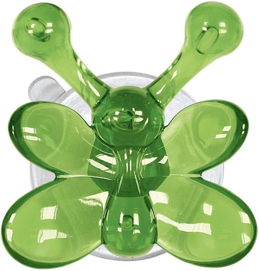 Kleine Wolke Butterfly Lisa Single Wall-Mounted Bathroom Hook ​7.5x7.5cm Green 5068657887