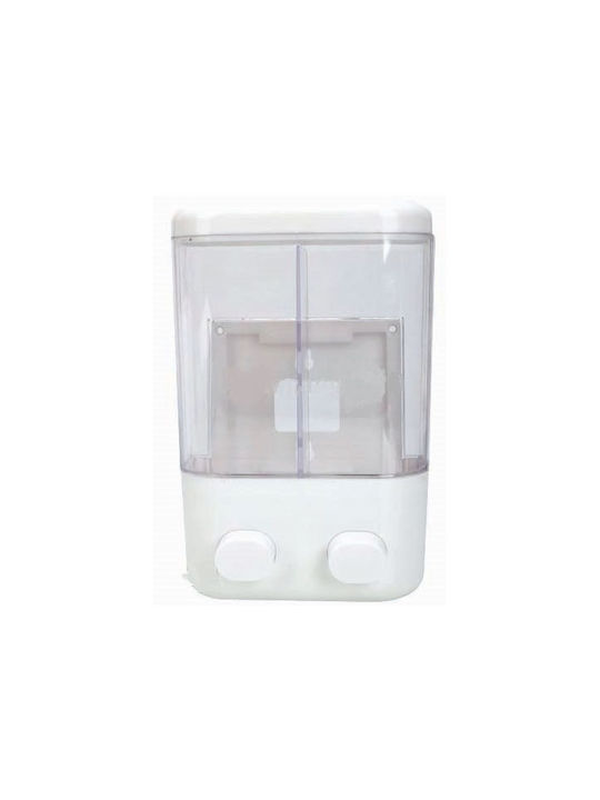 Klikareto Wall Mounted Plastic Dispenser White 600ml