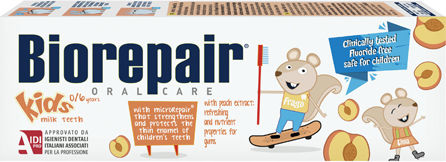 BioRepair Paste De Dinți Pentru Bebeluşi Pentru Copii 0m+ Cu Aromă De Piersică 50ml