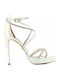 Sandalen mit Strass Weiß