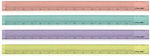 Milan Χάρακας Πλαστικός Διάφανος 15cm (Διάφορα Χρώματα)