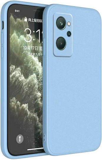 Bodycell Square Liquid Umschlag Rückseite Silikon Light Blue (Realme 9i)