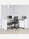 Ecke Professionelles Büro Rio Holz Weiß 160x144x75cm
