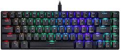 Motospeed CK67 Gaming Μηχανικό Πληκτρολόγιο 65% με Custom Blue διακόπτες και RGB φωτισμό (Αγγλικό US)