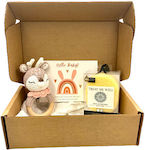 Treat Me Well Set Cadou pentru Bebeluși Mini Baby Box Reindeer Galben 2buc