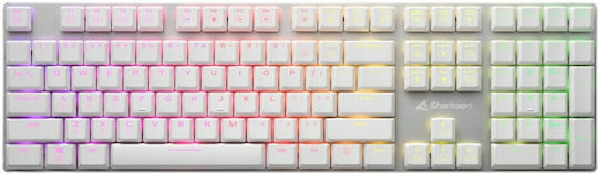Sharkoon PureWriter RGB Gaming Mechanical Keyboard with Kailh Red switches and RGB lighting (English US) White