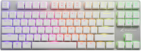 Sharkoon PureWriter TKL RGB Gaming Mechanical Keyboard Tenkeyless with Kailh Blue switches and RGB lighting (English US) White