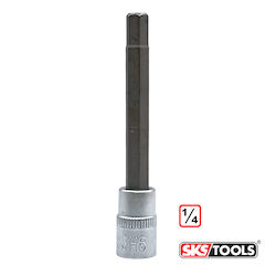 SKS Tools Дълъг Битов ключ с Allen връх и Квадратно Гнездо 1/4'' Размер H6x70мм 1бр SKS Tools Дълъг Битов ключ с Allen връх и Квадратно Гнездо 1/4'' Размер H6x70мм 1бр