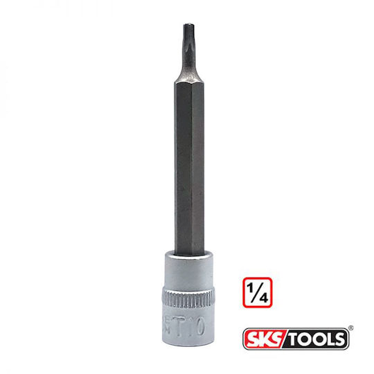 SKS Tools Дълъг Битов ключ с Allen връх и Квадратно Гнездо 1/4'' 1бр