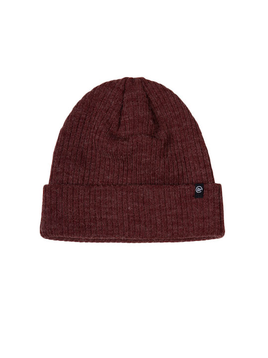 Beanie Ανδρικός Σκούφος με Rib Πλέξη σε Καφέ χρώμα