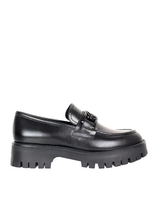 Ilary Leather Women's Moccasins Total Black