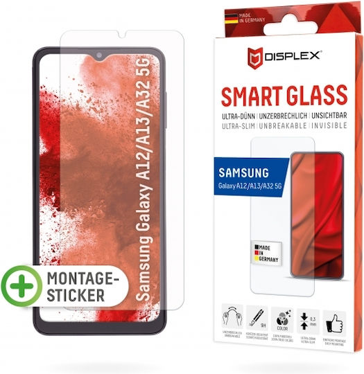Displex Smart 2D Easy-On Gehärtetes Glas (Galaxy A12)