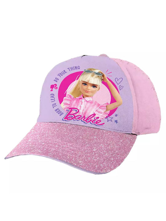 Διακάκης Kinderhut Jockey Stoff Barbie Glitter Rosa