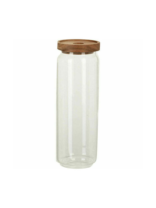 JK Home Decoration Vase General Use with Lid Glass 1300ml 1pcs