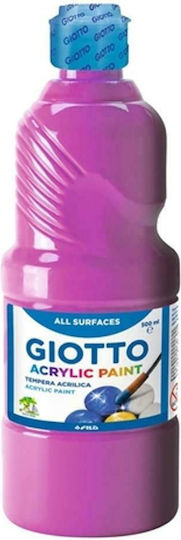 Giotto Acrylic Paint Сет акрилни бои за живопис в Фуксия цвят 500мл 1бр