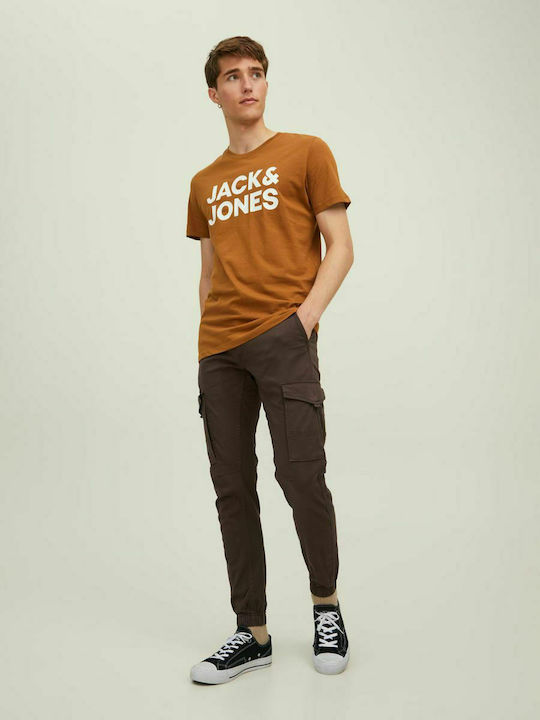 Jack & Jones Men's Trousers Cargo Elastic in Slim Fit Brown