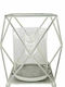 JK Home Decoration Candle Holder Metal White 18x18x18.5cm 1pcs