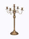 JK Home Decoration Candle Holder Metal 5 Seats Gold 43x43x61.5cm 1pcs
