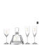 Capolavoro Wedding Carafe Set with Wine & Champagne Glasses made of Crystal 4pcs