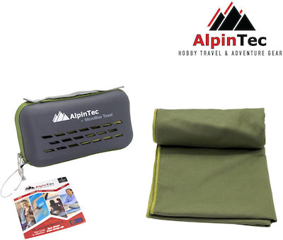 AlpinPro DryFast Πετσέτα Προσώπου Microfiber Πράσινο 100x50εκ.