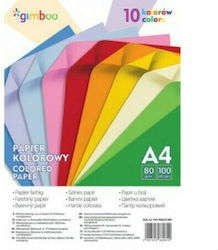 Gimboo Gimboo Χαρτί A4 80gr/m² 100 φύλλα Πολύχρωμο 191992