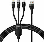 Baseus Flash Series Braided USB to Lightning / Type-C / micro USB 1.2m Cable (CASS030001)