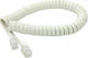Spirale Telefonkabel RJ10 4P4C 1.5m Weiß (01.074.0051)