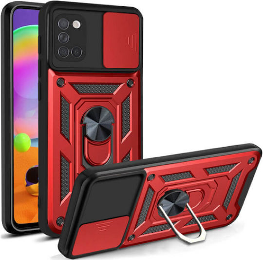 Bodycell Armor Slide Back Cover Plastic Red (Galaxy A31) BA-00041