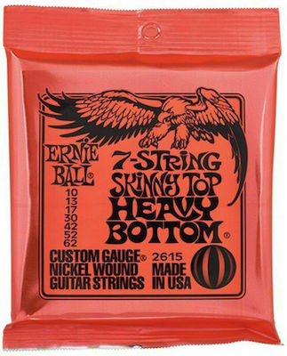 Ernie Ball Set of Nickel Wound Strings for Electric Guitar Slinky 10 - 62"