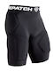 Compression shorts with thigh/ hip/ tail protection Black