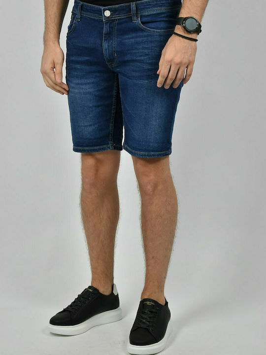 Marcus Herrenshorts Jeans Marineblau
