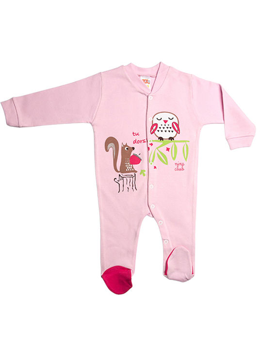 Nina Club Tu Dors Baby Bodysuit Set Long-Sleeved Pink