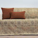 Cotone Jeremy Ριχτάρι Τριθέσιου Καναπέ Στόφα 185x280εκ. Κεραμιδί 88280