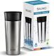 Bruno Glas Thermosflasche Rostfreier Stahl 360ml Silber mit Mundstück