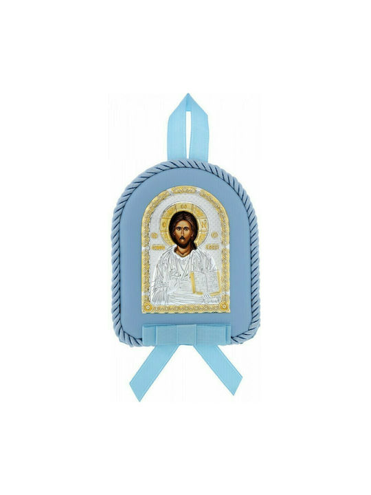 Prince Silvero Saint Icon Kids Talisman with Jesus Christ Blue from Gold MA-D11020-C