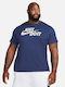 Just Do It Athletic T-shirt Navy Blue